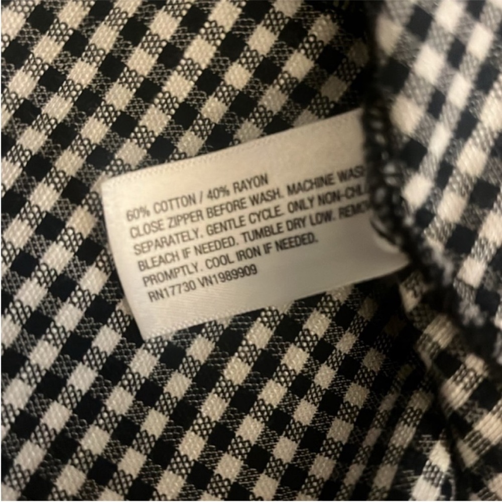 a.new day Black and White Gingham/Checkered Sleeveless Midi Dress - Size 6 - Picture 10 of 10